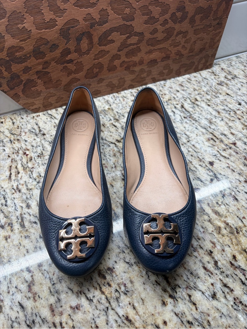 Tory Burch Navy Flats Size 7